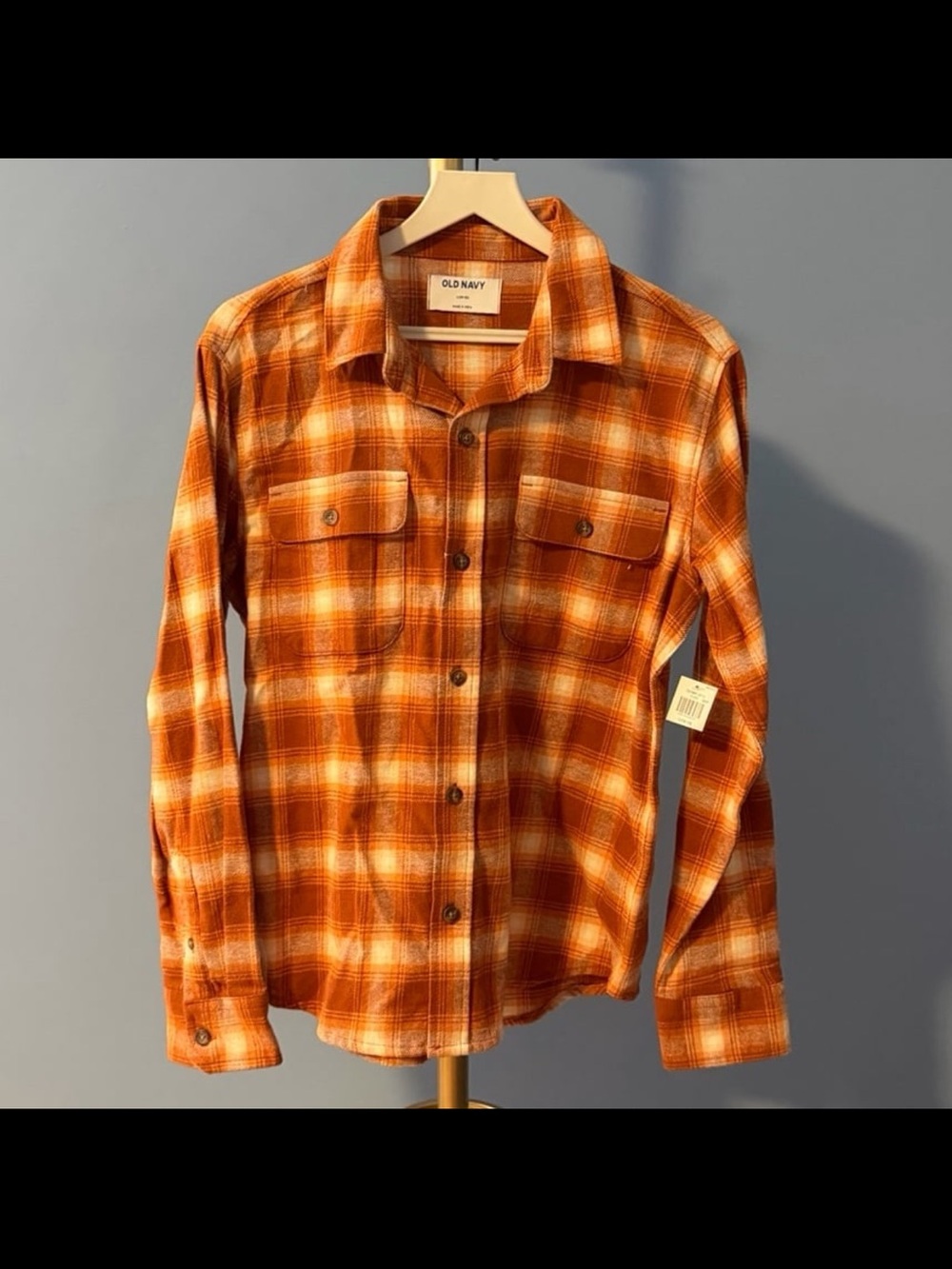 ⚡️⭐️Old Navy Boys Plaid Button Down Flannel Shirt - Size: L (10-12)